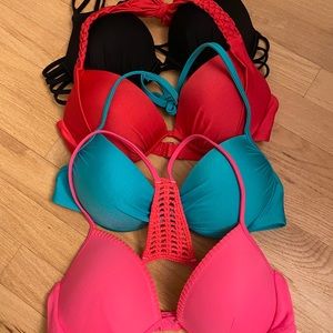 4 Bathing suit bikini tops.